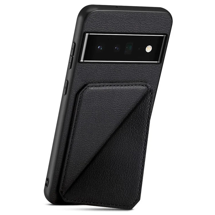 For Google Pixel 6 Pro 5G Case Card Holder Kickstand Feature PU Leather Back Cover