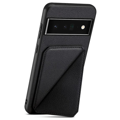 For Google Pixel 6 Pro 5G Case Card Holder Kickstand Feature PU Leather Back Cover