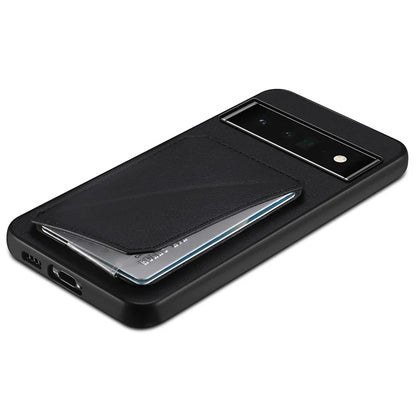 For Google Pixel 6 Pro 5G Case Card Holder Kickstand Feature PU Leather Back Cover