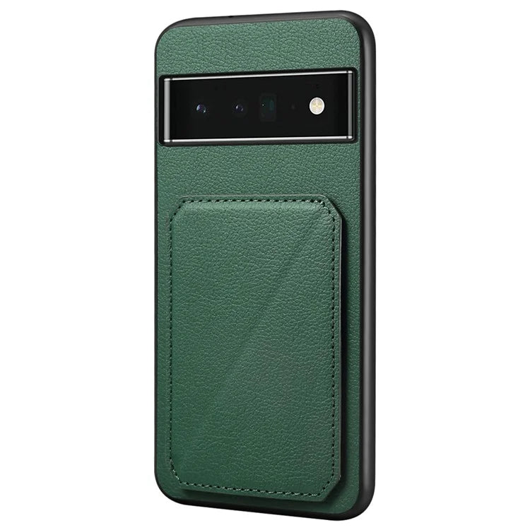For Google Pixel 6 Pro 5G Case Card Holder Kickstand Feature PU Leather Back Cover