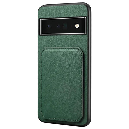 For Google Pixel 6 Pro 5G Case Card Holder Kickstand Feature PU Leather Back Cover