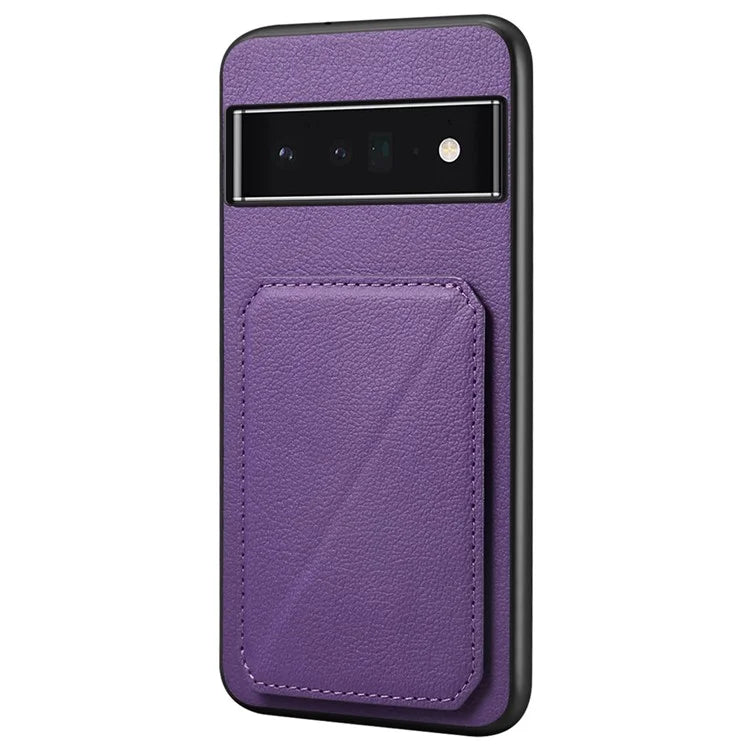 For Google Pixel 6 Pro 5G Case Card Holder Kickstand Feature PU Leather Back Cover