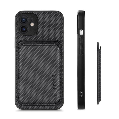 M2 For iPhone 12 Case PU Leather Detachable 2-in-1 Design Card Holder Back Cover