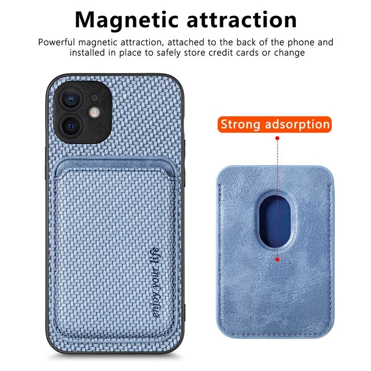 M2 For iPhone 12 Case PU Leather Detachable 2-in-1 Design Card Holder Back Cover