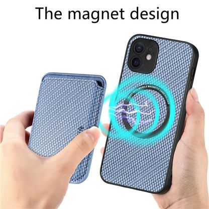 M2 For iPhone 12 Case PU Leather Detachable 2-in-1 Design Card Holder Back Cover