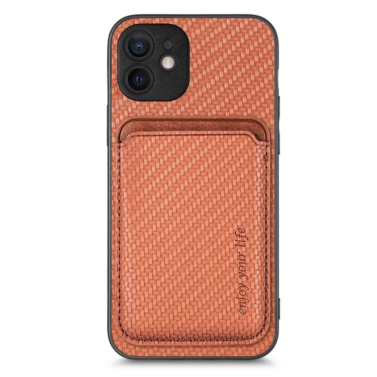 M2 For iPhone 12 Case PU Leather Detachable 2-in-1 Design Card Holder Back Cover