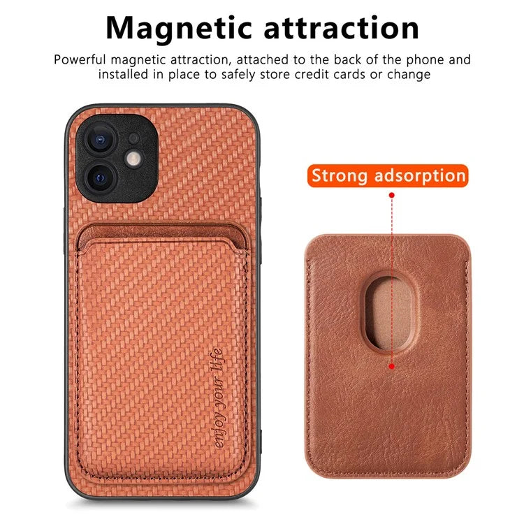 M2 For iPhone 12 Case PU Leather Detachable 2-in-1 Design Card Holder Back Cover