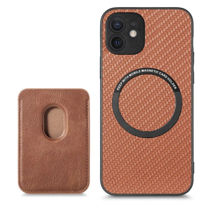 M2 For iPhone 12 Case PU Leather Detachable 2-in-1 Design Card Holder Back Cover