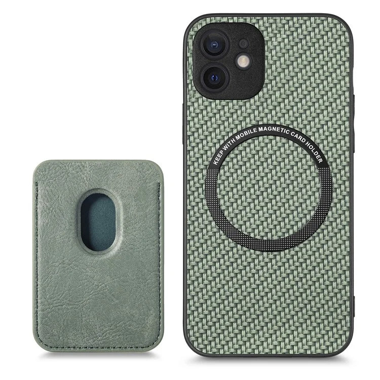 M2 For iPhone 12 Case PU Leather Detachable 2-in-1 Design Card Holder Back Cover