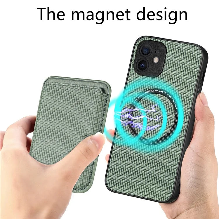 M2 For iPhone 12 Case PU Leather Detachable 2-in-1 Design Card Holder Back Cover