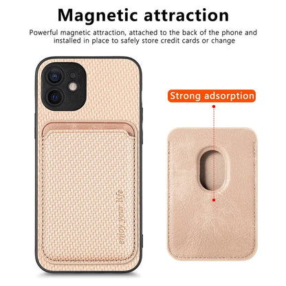 M2 For iPhone 12 Case PU Leather Detachable 2-in-1 Design Card Holder Back Cover