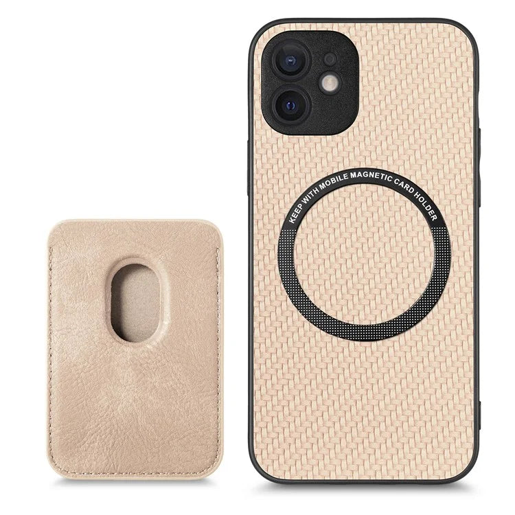 M2 For iPhone 12 Case PU Leather Detachable 2-in-1 Design Card Holder Back Cover