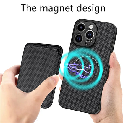 For iPhone 13 Pro Max 6.7 inch Case Detachable 2-in-1 Card Slot PU+TPU Phone Cover