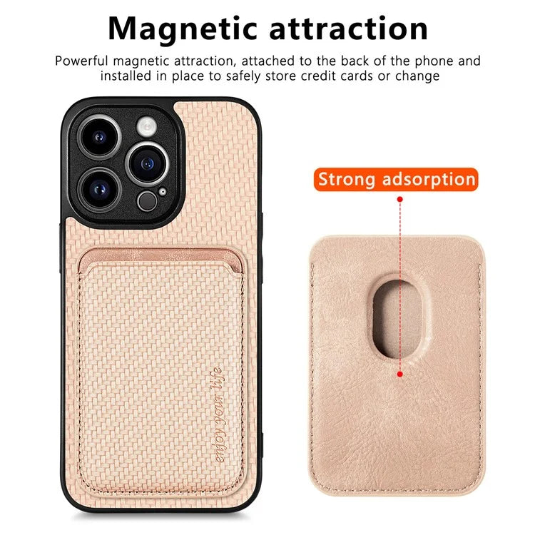 For iPhone 13 Pro Max 6.7 inch Case Detachable 2-in-1 Card Slot PU+TPU Phone Cover