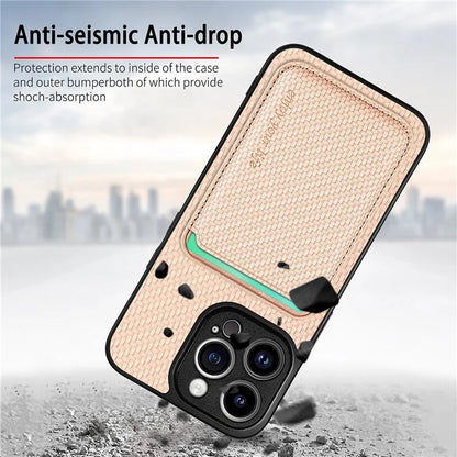 For iPhone 13 Pro Max 6.7 inch Case Detachable 2-in-1 Card Slot PU+TPU Phone Cover