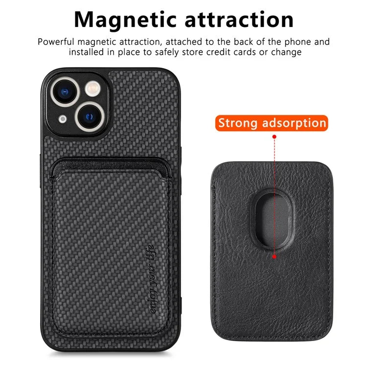 M2 For iPhone 13 Case 2-in-1 Magnetic Detachable Leather Cover with Card Holder