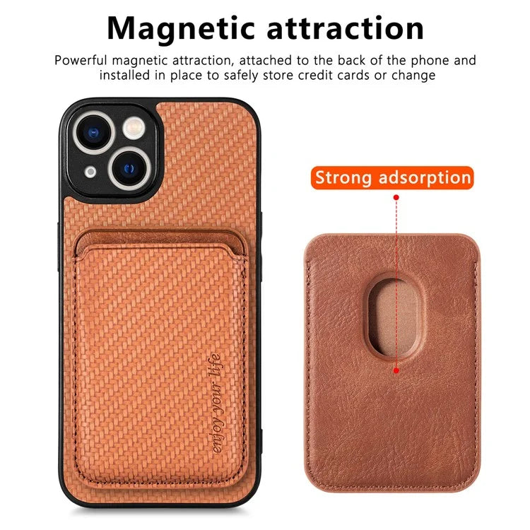 M2 For iPhone 13 Case 2-in-1 Magnetic Detachable Leather Cover with Card Holder