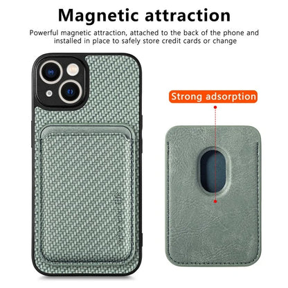 M2 For iPhone 13 Case 2-in-1 Magnetic Detachable Leather Cover with Card Holder