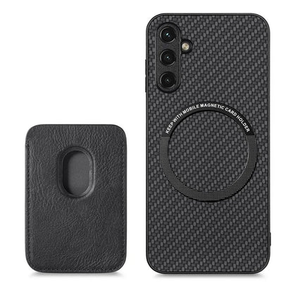 For Samsung Galaxy A05s 4G Cell Phone Case Carbon Fiber Texture PU+TPU Cover