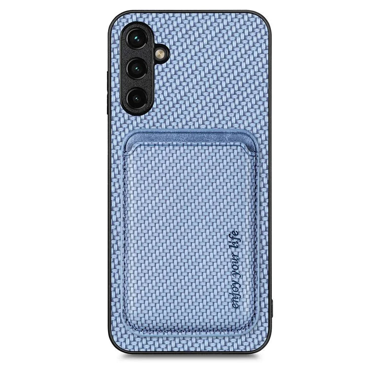 For Samsung Galaxy A05s 4G Cell Phone Case Carbon Fiber Texture PU+TPU Cover