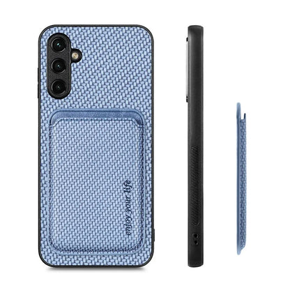 For Samsung Galaxy A05s 4G Cell Phone Case Carbon Fiber Texture PU+TPU Cover