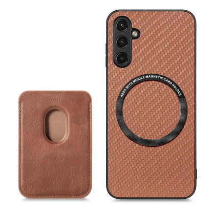 For Samsung Galaxy A05s 4G Cell Phone Case Carbon Fiber Texture PU+TPU Cover
