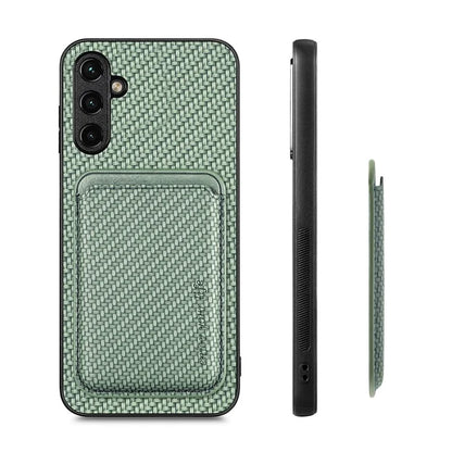 For Samsung Galaxy A05s 4G Cell Phone Case Carbon Fiber Texture PU+TPU Cover