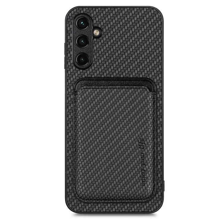 For Samsung Galaxy A24 4G (162.1 x 77.6 x 8.3mm) Case PU+TPU Phone Cover Carbon Fiber Texture