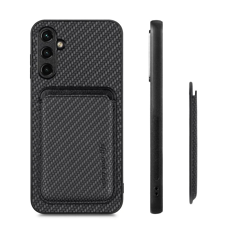 For Samsung Galaxy A24 4G (162.1 x 77.6 x 8.3mm) Case PU+TPU Phone Cover Carbon Fiber Texture