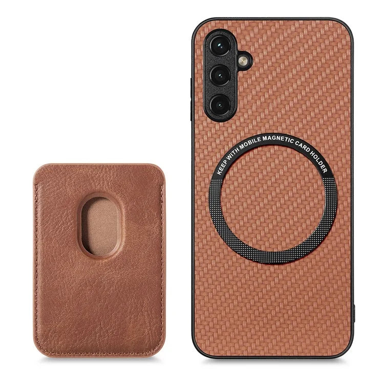 For Samsung Galaxy A24 4G (162.1 x 77.6 x 8.3mm) Case PU+TPU Phone Cover Carbon Fiber Texture