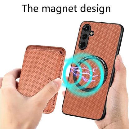 For Samsung Galaxy A24 4G (162.1 x 77.6 x 8.3mm) Case PU+TPU Phone Cover Carbon Fiber Texture