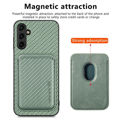 For Samsung Galaxy A24 4G (162.1 x 77.6 x 8.3mm) Case PU+TPU Phone Cover Carbon Fiber Texture