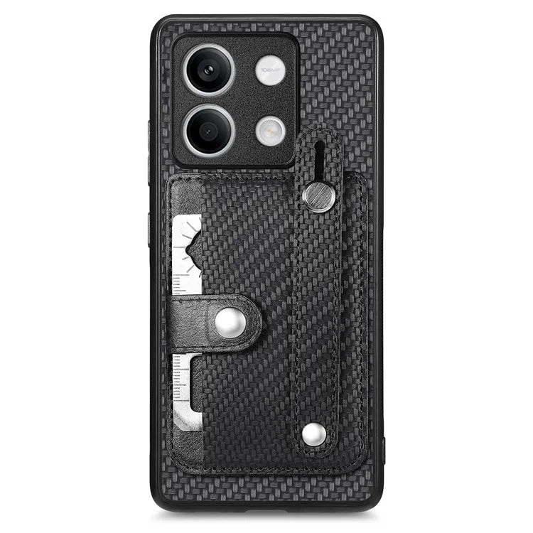 C1-01 For Xiaomi Redmi Note 13 5G Case PC+TPU+Leather Phone Cover Wristband Ring Design