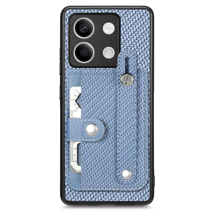 C1-01 For Xiaomi Redmi Note 13 5G Case PC+TPU+Leather Phone Cover Wristband Ring Design