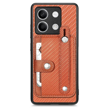 C1-01 For Xiaomi Redmi Note 13 5G Case PC+TPU+Leather Phone Cover Wristband Ring Design
