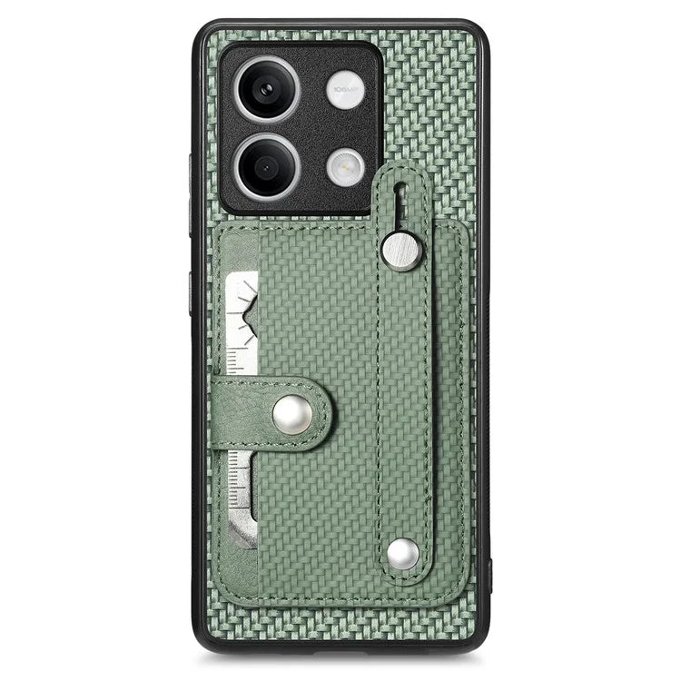 C1-01 For Xiaomi Redmi Note 13 5G Case PC+TPU+Leather Phone Cover Wristband Ring Design