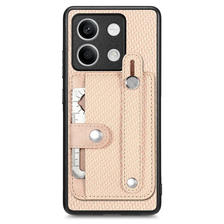 C1-01 For Xiaomi Redmi Note 13 5G Case PC+TPU+Leather Phone Cover Wristband Ring Design