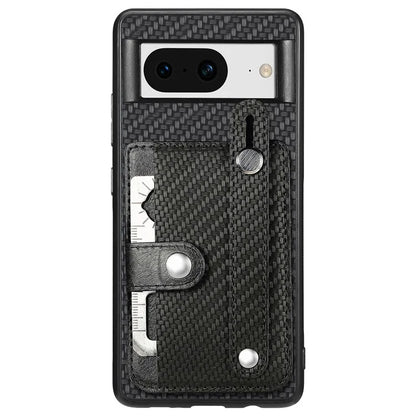 C1-01 For Google Pixel 8 Case PC+TPU+Leather Card Slots Phone Cover with Wristband Design