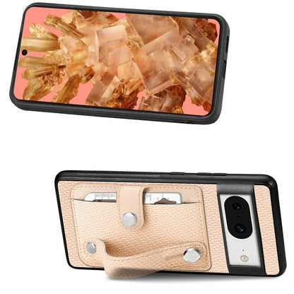 C1-01 For Google Pixel 8 Case PC+TPU+Leather Card Slots Phone Cover with Wristband Design