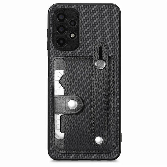C1-01 For Samsung Galaxy A13 4G Case Anti-Drop PU+TPU+PC Card Slot Phone Cover