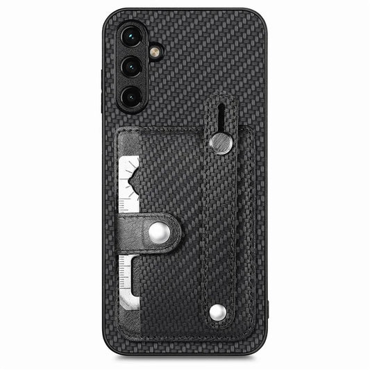 C1-01 For Samsung Galaxy A14 4G / 5G Case Leather Coated PC+TPU Phone Cover with Card Knife