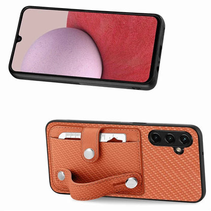 C1-01 For Samsung Galaxy A14 4G / 5G Case Leather Coated PC+TPU Phone Cover with Card Knife