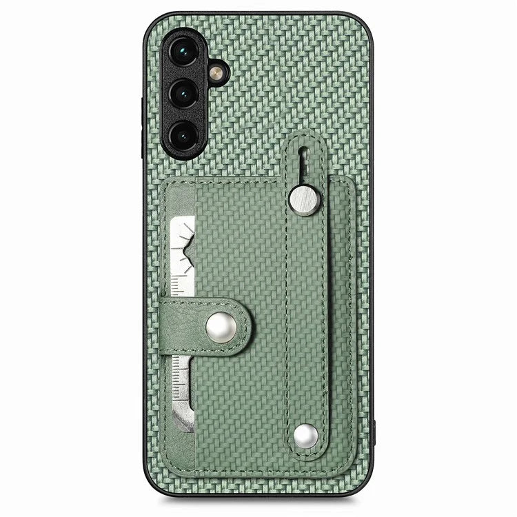 C1-01 For Samsung Galaxy A15 4G / 5G Case Carbon Fiber Texture Leather Coated TPU+PC Phone Cover