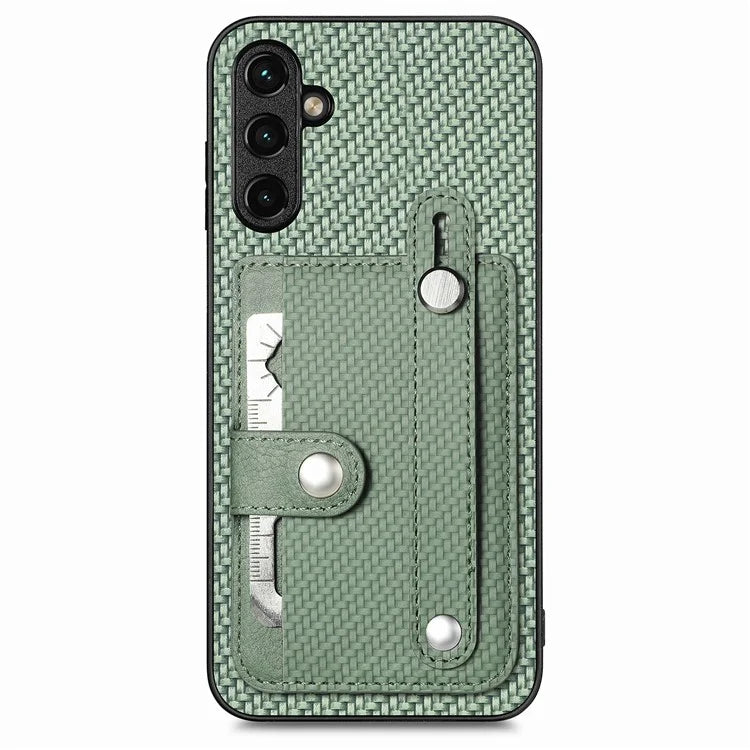 C1-01 For Samsung Galaxy A35 5G Drop Resistant Card Holder Leather Coating Phone Cover