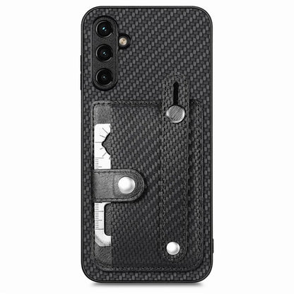 C1-01 For Samsung Galaxy A55 5G Slim-Fit Cover Card Holder Wristband PU Leather+TPU+PC Phone Case