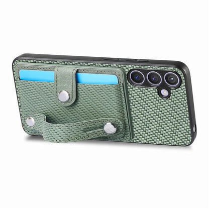 C1-01 For Samsung Galaxy S24 Case Wristband Design Leather Coating Back Phone Cover