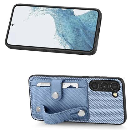 C1-01 For Samsung Galaxy S23 Case Card Slots Carbon Fiber Texture Phone Cover
