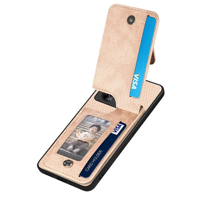 C1-03 For Xiaomi Redmi Note 13 Pro+ 5G Case Zipper Pocket Vertical Kickstand Carbon Fiber Phone Cover
