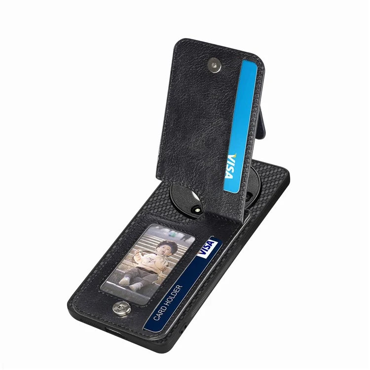 C1-03 For Honor X40 5G / X9a 5G / Magic5 Lite 5G Case Zipper Pocket Carbon Fiber Back Phone Cover