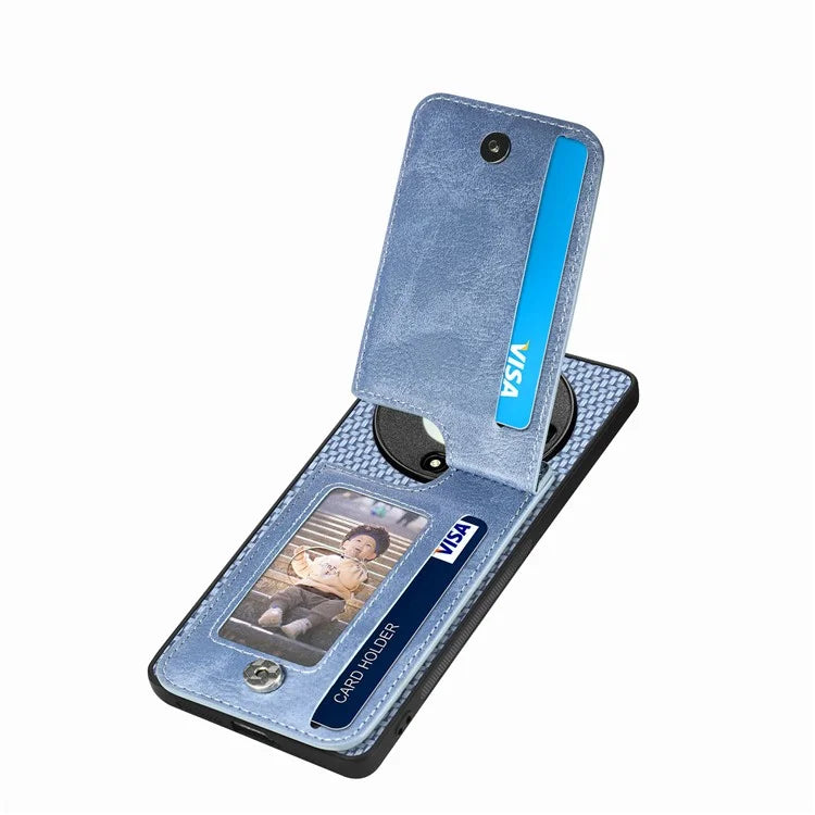 C1-03 For Honor X40 5G / X9a 5G / Magic5 Lite 5G Case Zipper Pocket Carbon Fiber Back Phone Cover